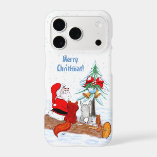 Santa Claus with Rabbit Fox and Squirrel