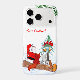 Santa Claus with Rabbit Fox and Squirrel