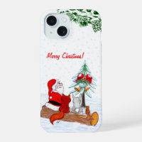 Santa Claus with Rabbit Fox and Squirrel
