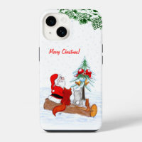 Santa Claus with Rabbit Fox and Squirrel