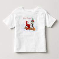 Santa Claus with Rabbit Fox and Squirrel