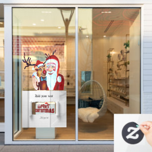 Santa Claus with Rudolph the Reindeer Illustration