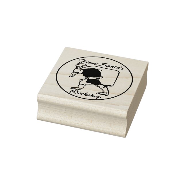 Santa Claus with Sack Rubber Stamp (Stamp)