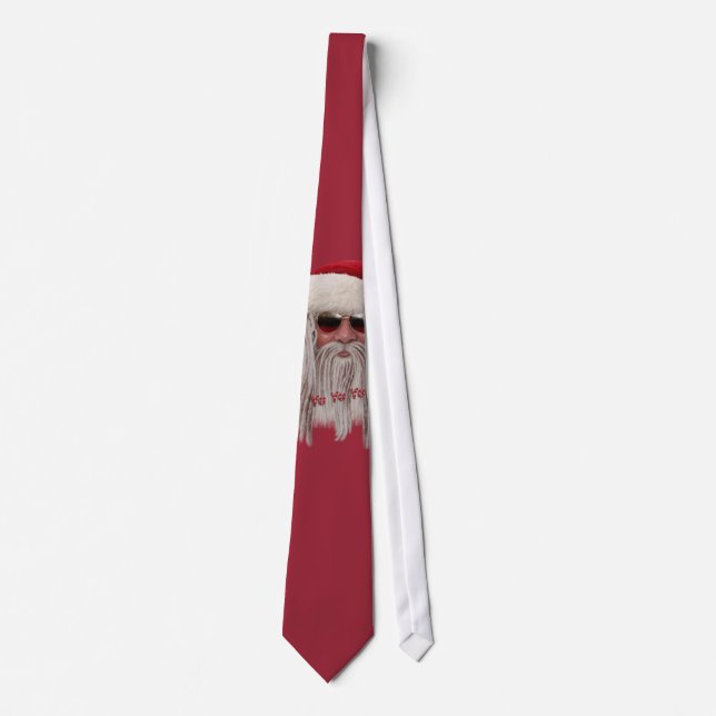Santa Claus with shades & dreads Necktie (Front)