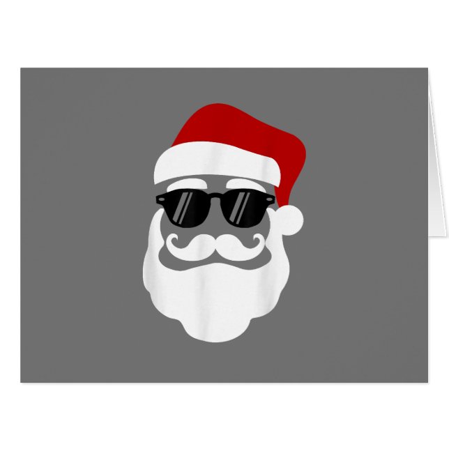 Santa Claus with Sunglasses Funny Christmas Design (Front Horizontal)
