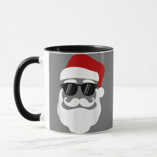 Santa Claus with Sunglasses Funny Christmas Design Mug