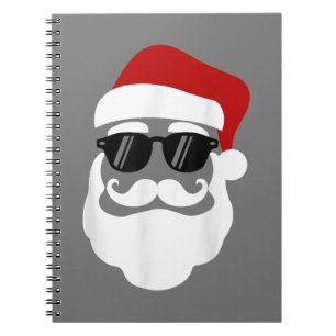 Santa Claus with Sunglasses Funny Christmas Design Notebook