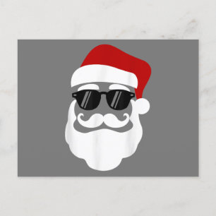 Santa Claus with Sunglasses Funny Christmas Design Postcard
