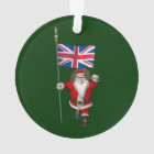 Santa Claus With Union Flag Of The UK