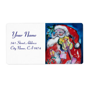 SANTA CLAUS WITH VIOLIN Musical Christmas White