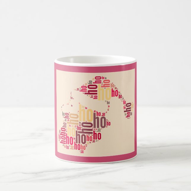 Santa Claus wordcloud Ho Ho Ho Coffee Mug (Center)