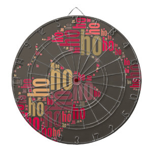 Santa Claus wordcloud Ho Ho Ho Dartboard