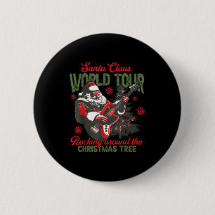 Santa Claus World Tour Rocking Around The Christma 6 Cm Round Badge