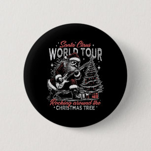 Santa Claus World Tour Rocking Around The Christma 6 Cm Round Badge