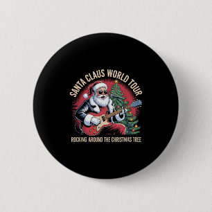 Santa Claus World Tour Rocking Around The Christma 6 Cm Round Badge