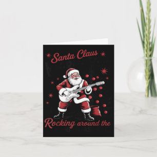 Santa Claus World Tour Rocking Around The Christma Card