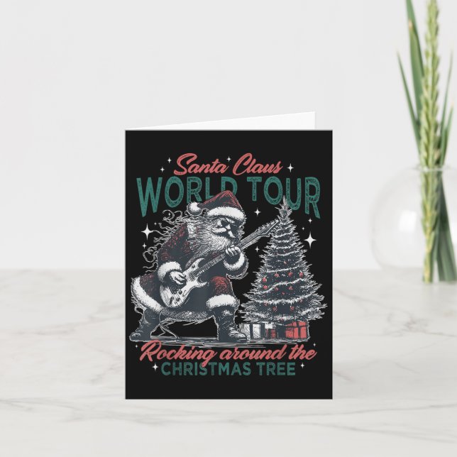 Santa Claus World Tour Rocking Around The Christma Card (Front)