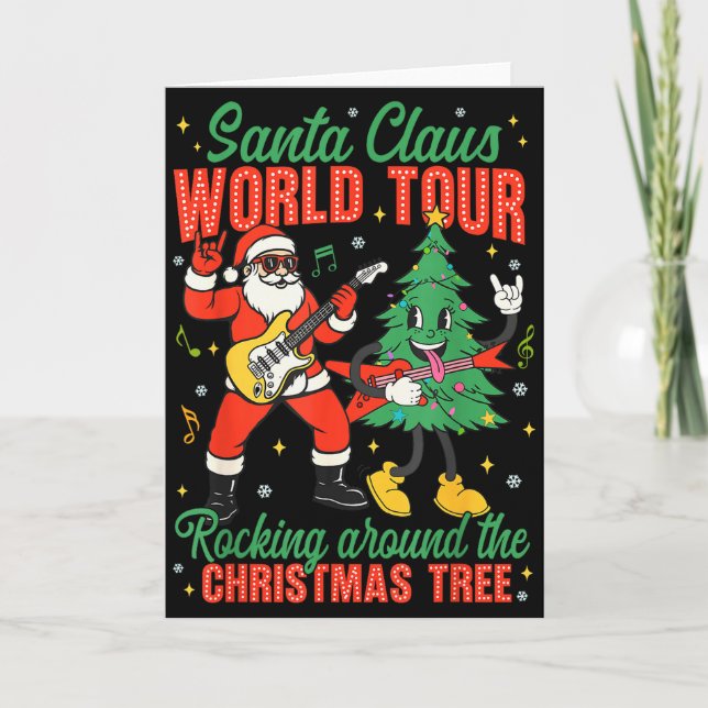 Santa Claus World Tour Rocking Around The Christma Card (Front)