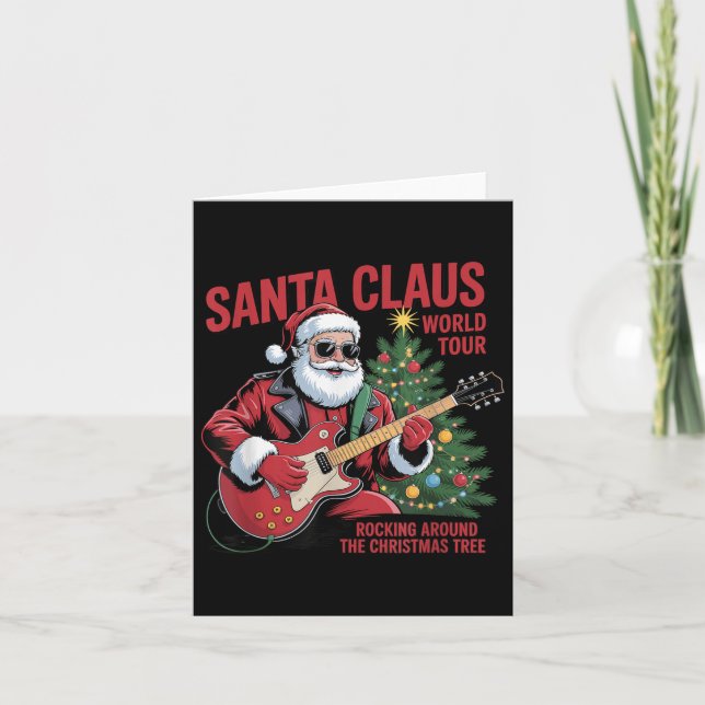 Santa Claus World Tour Rocking Around The Christma Card (Front)