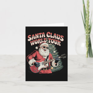 Santa Claus World Tour Rocking Around The Christma Card