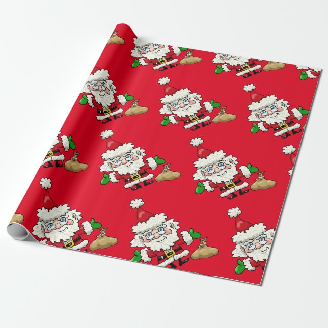 Santa Claus Wrapping Paper (Unrolled)