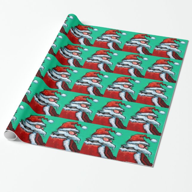 Santa Claus Wrapping Paper (Unrolled)