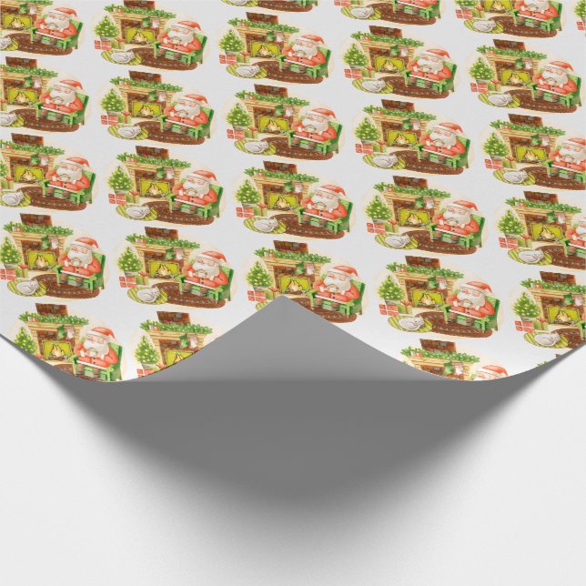 Santa Claus Wrapping Paper (Corner)