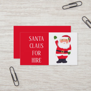 Santa Claus Xmas Red Hire Sleigh Professional Business Card