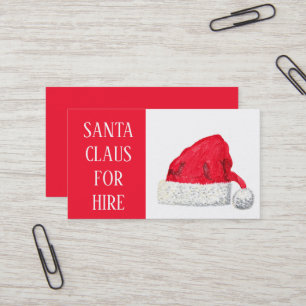 Santa Claus Xmas Red Hire Sleigh Professional  Business Card