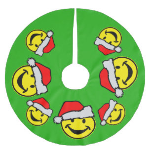 Santa Claus your backgr. & ideas Brushed Polyester Tree Skirt