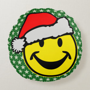 Santa Claus your backgr. & ideas Round Cushion