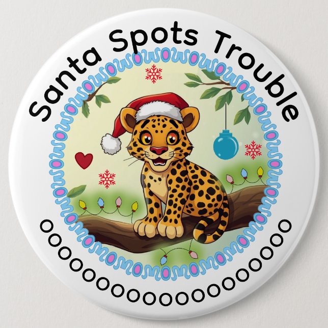 Santa Clause 6 Cm Round Badge (Front)