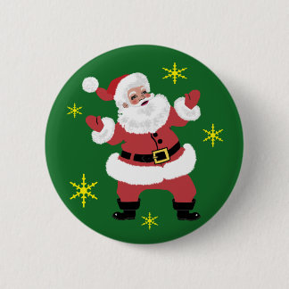 Santa Clause 6 Cm Round Badge
