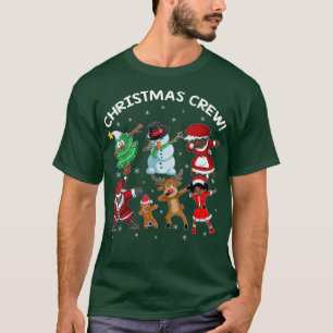 Santa Clause African American Christmas Crew Xmas T-Shirt
