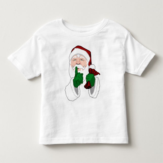 Santa Clause Baby Shirt Fun Toddler Santa T-shirts (Front)