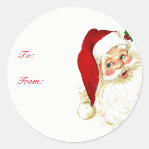 Santa Clause Christmas Gift Tag Stickers
