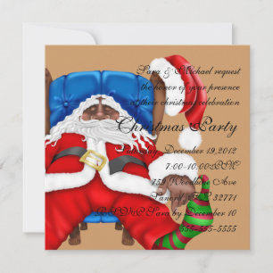 Santa Clause christmas invitation