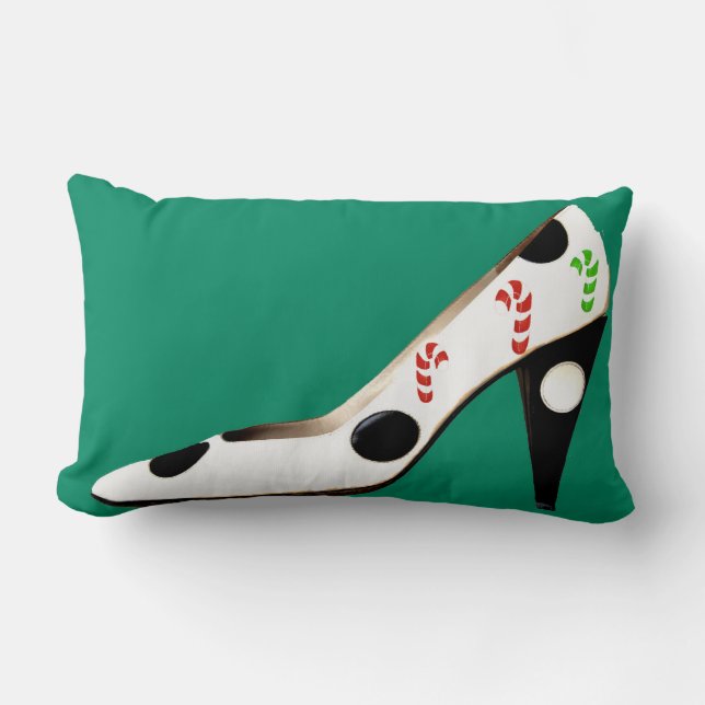 Santa Clause Christmas Shoes Lumbar Cushion (Front)