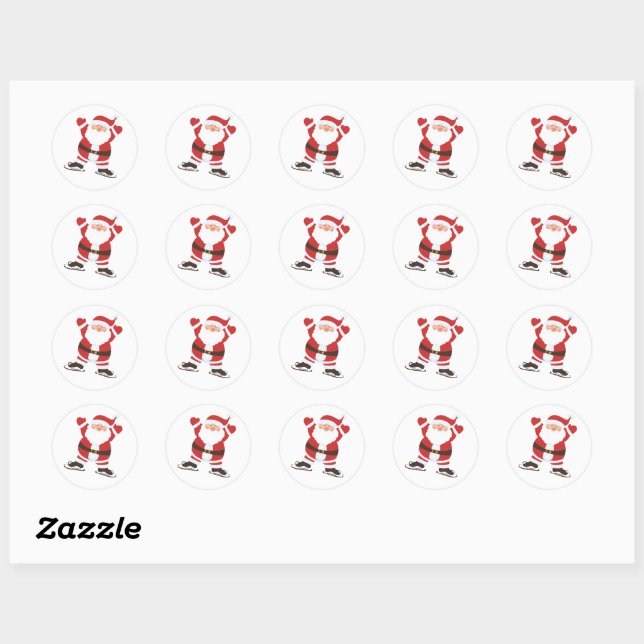Santa Clause  Classic Round Sticker (Sheet)