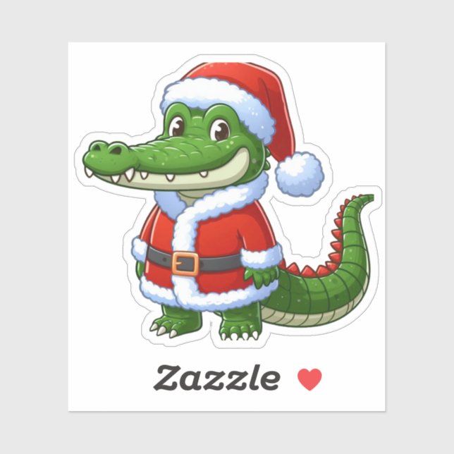 santa clause crocodille,funny animals (Sheet)