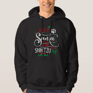 Santa Clause elf Xmas Christmas Dog breed my Shih Hoodie