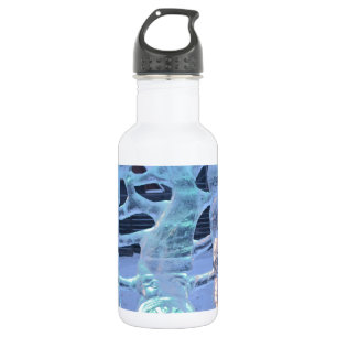 Santa Clause Faces Funny Christmas Holiday 532 Ml Water Bottle