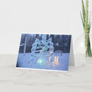 Santa Clause Faces Funny Christmas Holiday Card