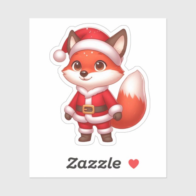 santa clause fox,funny fox (Sheet)