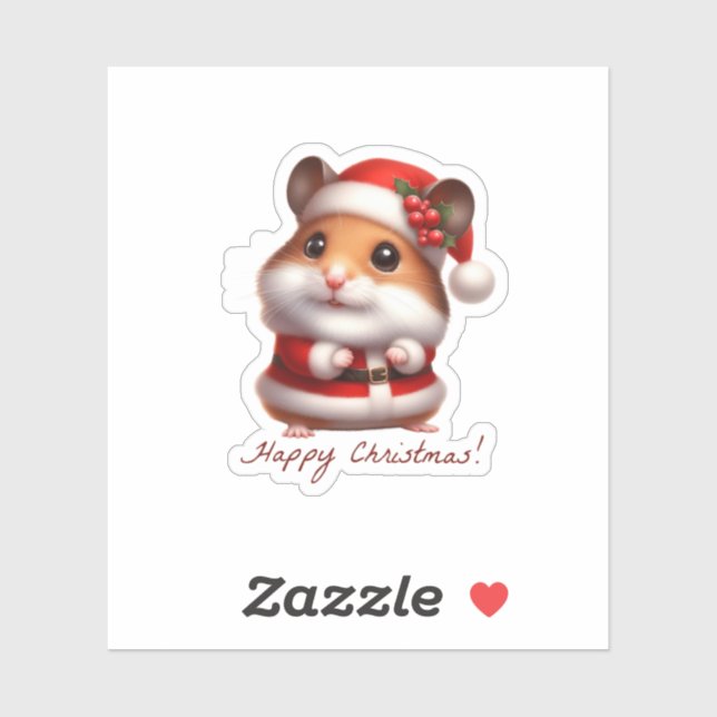 santa clause hamster,funny hamster (Sheet)