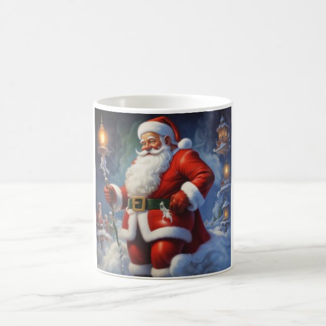 Santa Clause Merry Christmas Happy New Year Coffee Mug (Center)