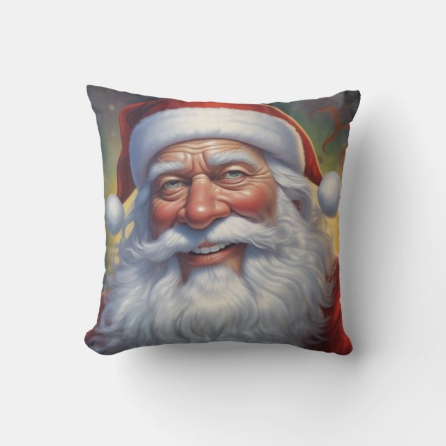 Santa Clause Merry Christmas Happy New Year Cushion (Front)