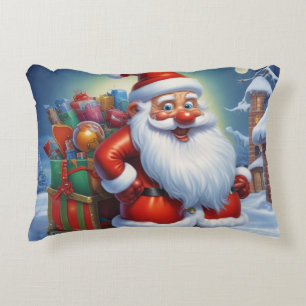 Santa Clause Merry Christmas Happy New Year Decorative Cushion