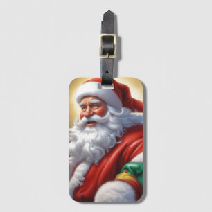 Santa Clause Merry Christmas Happy New Year Luggage Tag