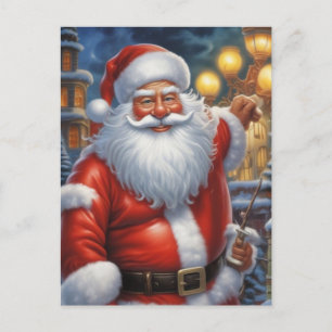 Santa Clause Merry Christmas Happy New Year Postcard